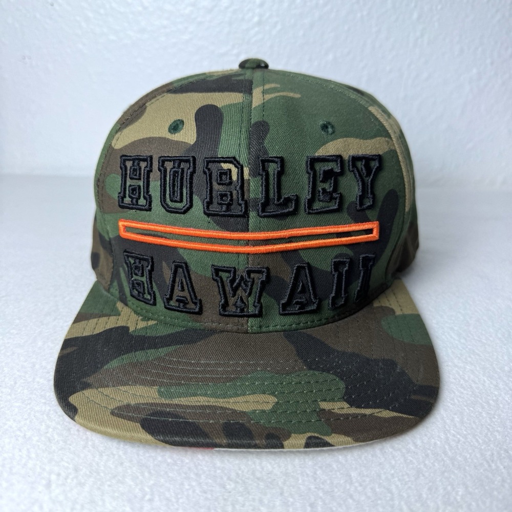 Hurley Hawaii Camo Hat SnapBack Adjustable Cap Camouflage The Classics Yupoong